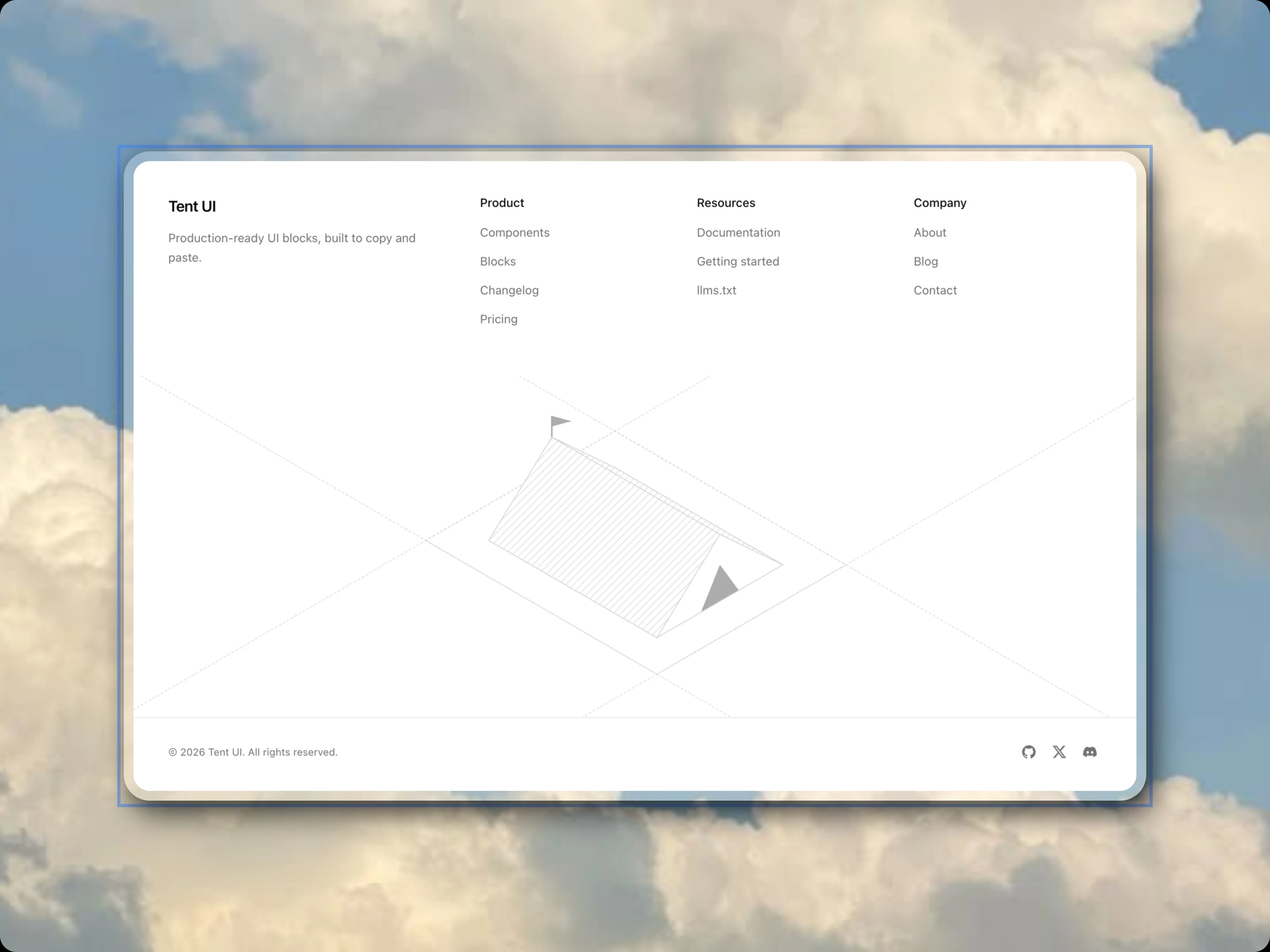 Website footer variation