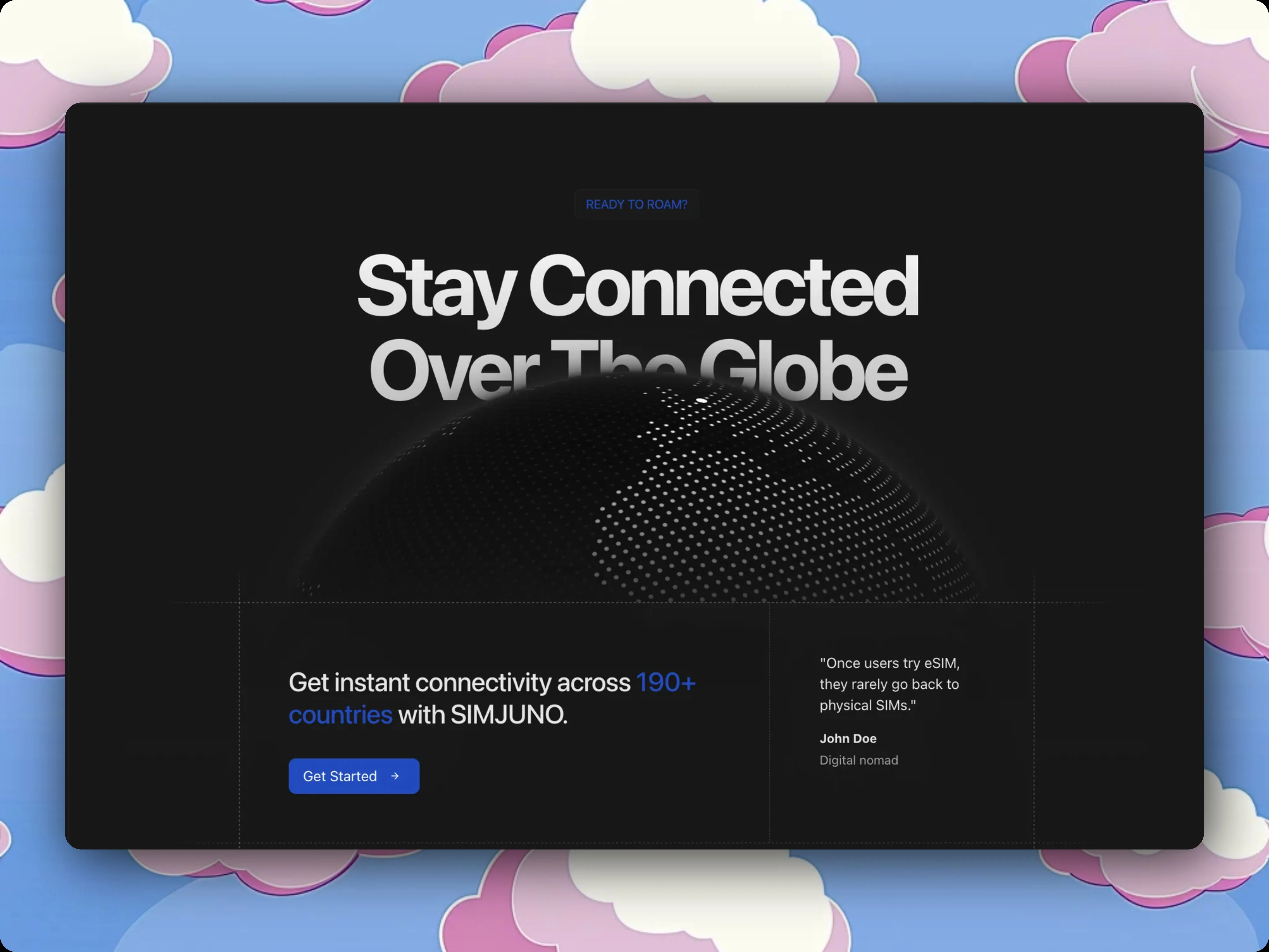 Travel eSIM call-to-action section